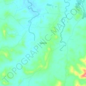 Topografische kaart Mortiño, hoogte, reliëf
