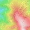 Topografische kaart Kreischberg, hoogte, reliëf