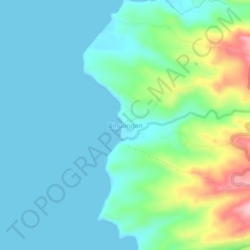 Topografische kaart Binuangan, hoogte, reliëf