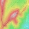 Topografische kaart Tibbet Knob, hoogte, reliëf