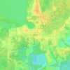 Topografische kaart Melrose, hoogte, reliëf