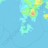 Topografische kaart Lapinigan Islands, hoogte, reliëf
