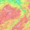 Topografische kaart Vulkaneifel, hoogte, reliëf