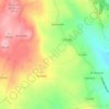 Topografische kaart A Irixoa, hoogte, reliëf
