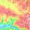 Topografische kaart La Barre, hoogte, reliëf