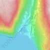 Topografische kaart Austbygde, hoogte, reliëf