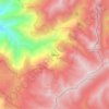 Topografische kaart Vetas, hoogte, reliëf