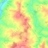 Topografische kaart La Brouterie, hoogte, reliëf
