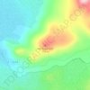 Topografische kaart Kerlingarfjöll, hoogte, reliëf
