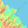 Topografische kaart Luanco, hoogte, reliëf