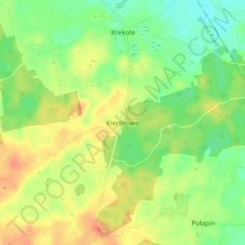 Topografische kaart Kerschdorf, hoogte, reliëf