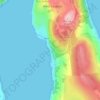 Topografische kaart Coulport, hoogte, reliëf