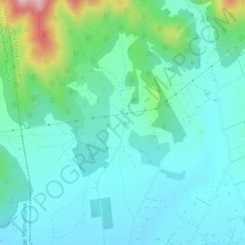 Topografische kaart es Cabàs, hoogte, reliëf