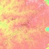 Topografische kaart Barbacena, hoogte, reliëf