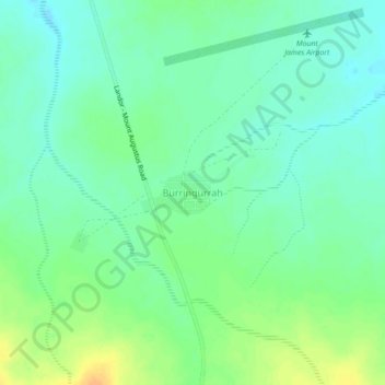 Topografische kaart Burringurrah, hoogte, reliëf