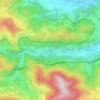 Topografische kaart Aue, hoogte, reliëf