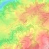 Topografische kaart Las Ganas, hoogte, reliëf