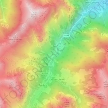 Topografische kaart Preit, hoogte, reliëf
