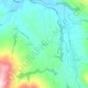 Topografische kaart Tezanos, hoogte, reliëf
