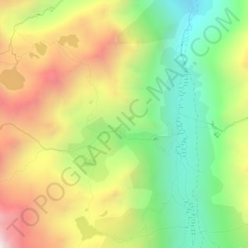 Topografische kaart Orri de Roumazet, hoogte, reliëf