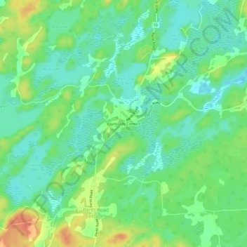 Topografische kaart Raymonds Corners, hoogte, reliëf