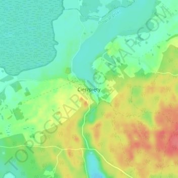 Topografische kaart Seehöhe, hoogte, reliëf
