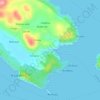 Topografische kaart Ljetnikovac Vice Stjepovića-Skočibuhe, hoogte, reliëf