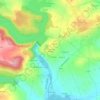 Topografische kaart Les Landes De Trévéjan, hoogte, reliëf