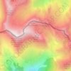 Topografische kaart Cime de Prals, hoogte, reliëf