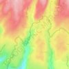 Topografische kaart Le Bousquet, hoogte, reliëf