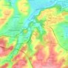 Topografische kaart La Quiona, hoogte, reliëf