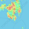 Topografische kaart Davao del Sur, hoogte, reliëf
