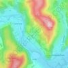 Topografische kaart Glenormiston, hoogte, reliëf