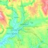 Topografische kaart Ashbourne, hoogte, reliëf
