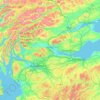Topografische kaart Stirlingshire, hoogte, reliëf