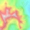 Topografische kaart Sgùrr nan Gillean, hoogte, reliëf