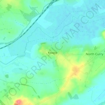 Topografische kaart Knapp, hoogte, reliëf
