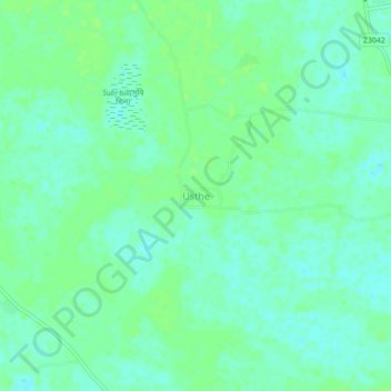 Topografische kaart Usthe, hoogte, reliëf