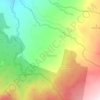 Topografische kaart Zona Veredal de Transición y Normalización ZVTN, hoogte, reliëf