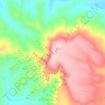 Topografische kaart Vento Mare, hoogte, reliëf