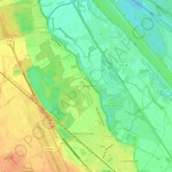 Topografische kaart Les Trois Maisons, hoogte, reliëf
