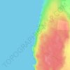 Topografische kaart Lapa das Pombas, hoogte, reliëf
