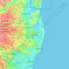 Topografische kaart Paulista, hoogte, reliëf