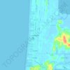 Topografische kaart Long Beach, hoogte, reliëf
