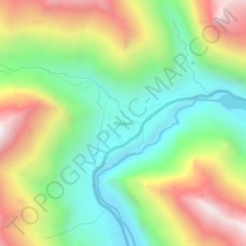 Topografische kaart Khyber, hoogte, reliëf