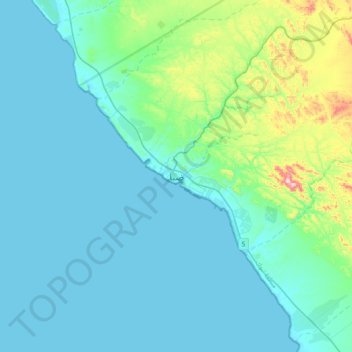 Topografische kaart Duba, hoogte, reliëf