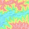 Topografische kaart Lhassa, hoogte, reliëf