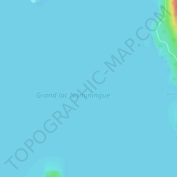Topografische kaart Lac Nominingue, hoogte, reliëf