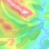 Topografische kaart Valdorria, hoogte, reliëf