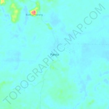 Topografische kaart Pantu, hoogte, reliëf